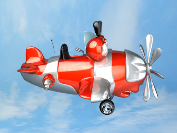 3d ma cartoon plane airplane - cartoon airplane by Darko Krstevski